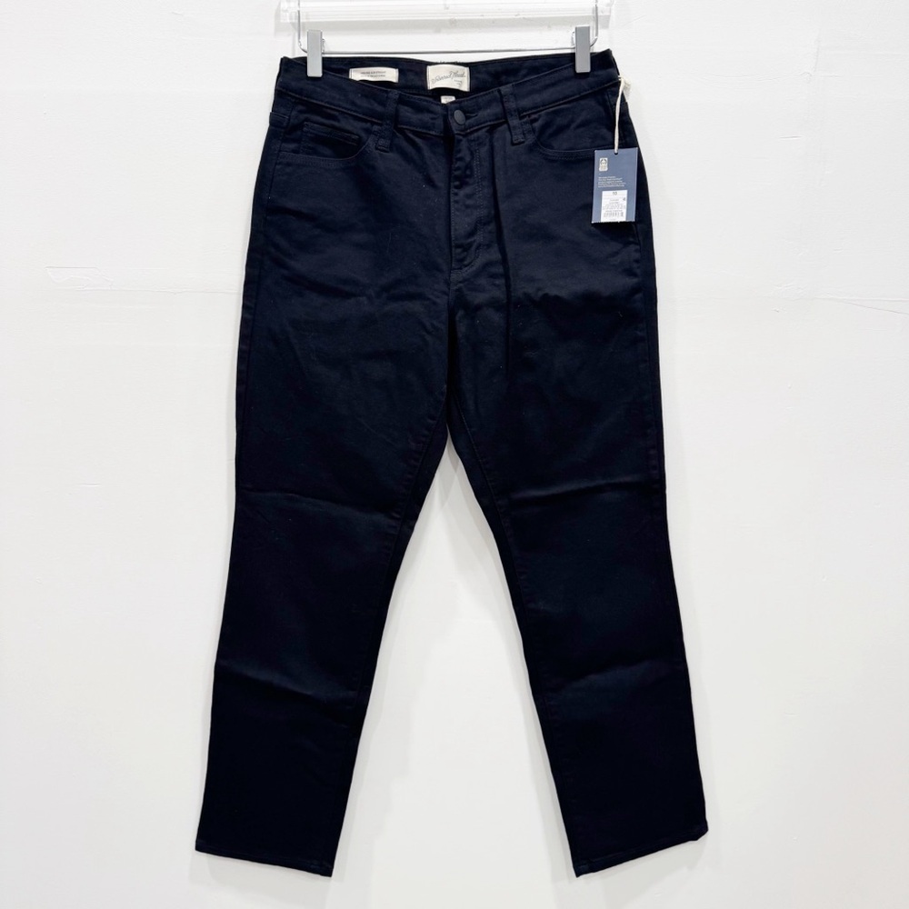 Universal Thread High Rise Slim Straight Jeans Black Size 10 30 Regular